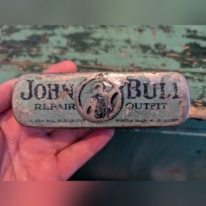 Vintage John Bull Tire Repair Kit Tin Advertising Tin
